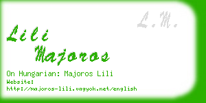 lili majoros business card